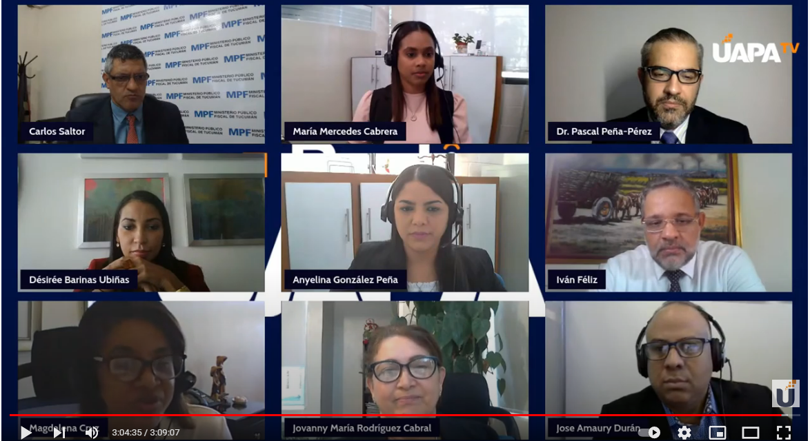 Los expositores fueron : Yeni Berenice Reynoso, Iván Feliz Vargas, Desirée Barinas Ubiñas, Carlos Eduardo Saltor y Pascal Peña Pérez