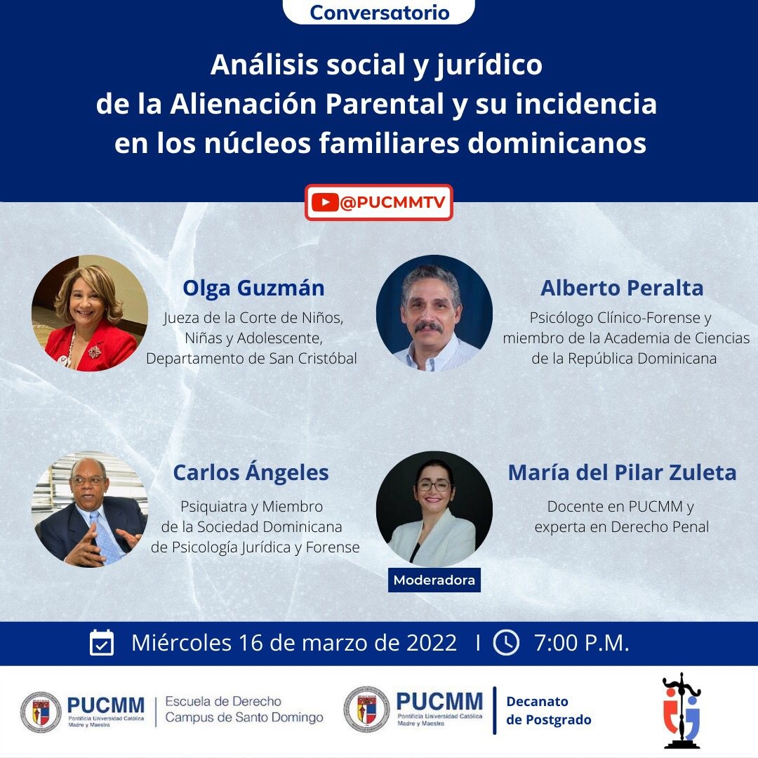 Expertos realizarán conversatorio Alienación Parental y su incidencia en las familias dominicanas