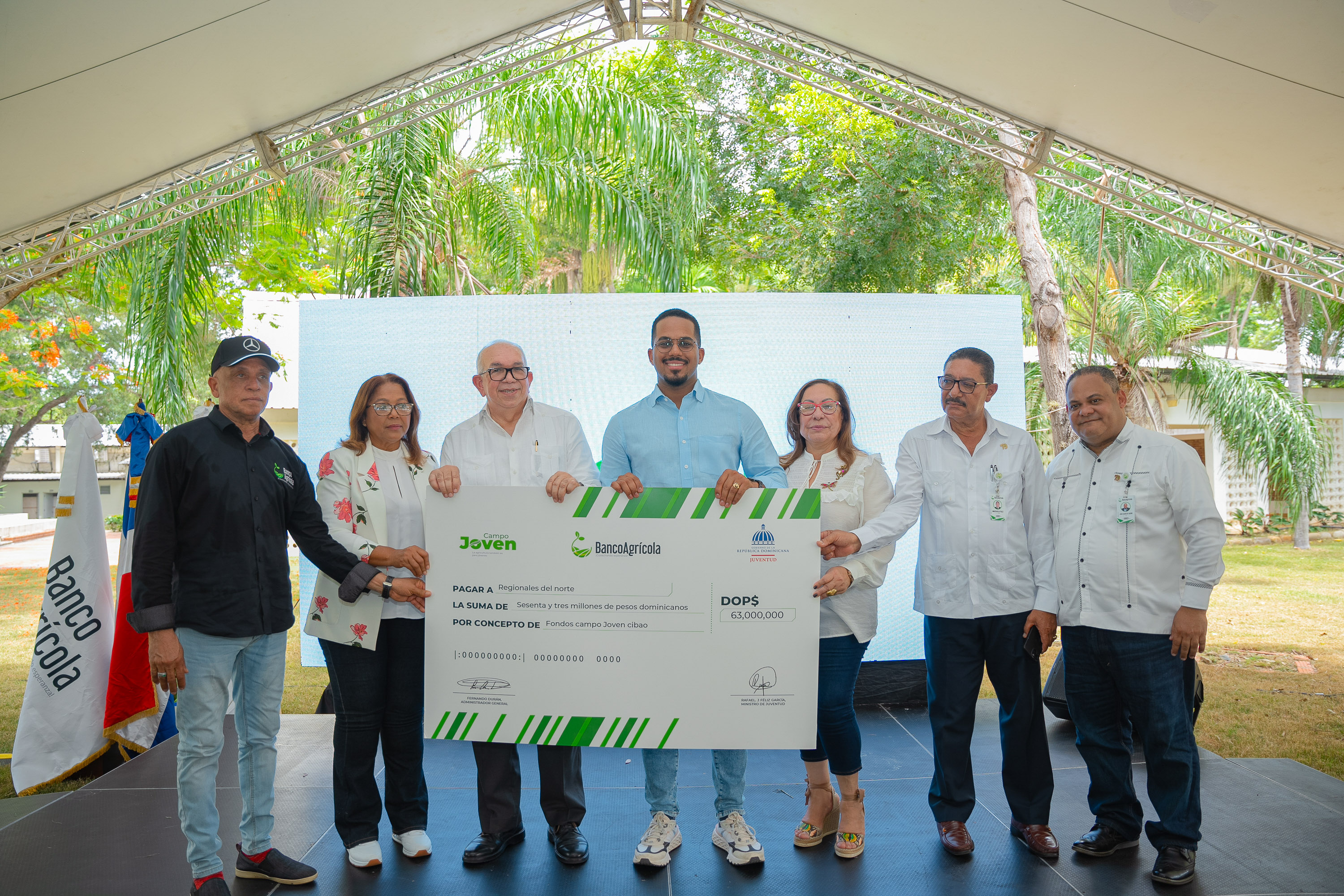 "Campo Joven" llega a la región Norte del país; Juventud y Bagrícola entregaron RD$63,000,000 millones de pesos dominicanos para emprendimientos agropecuarios