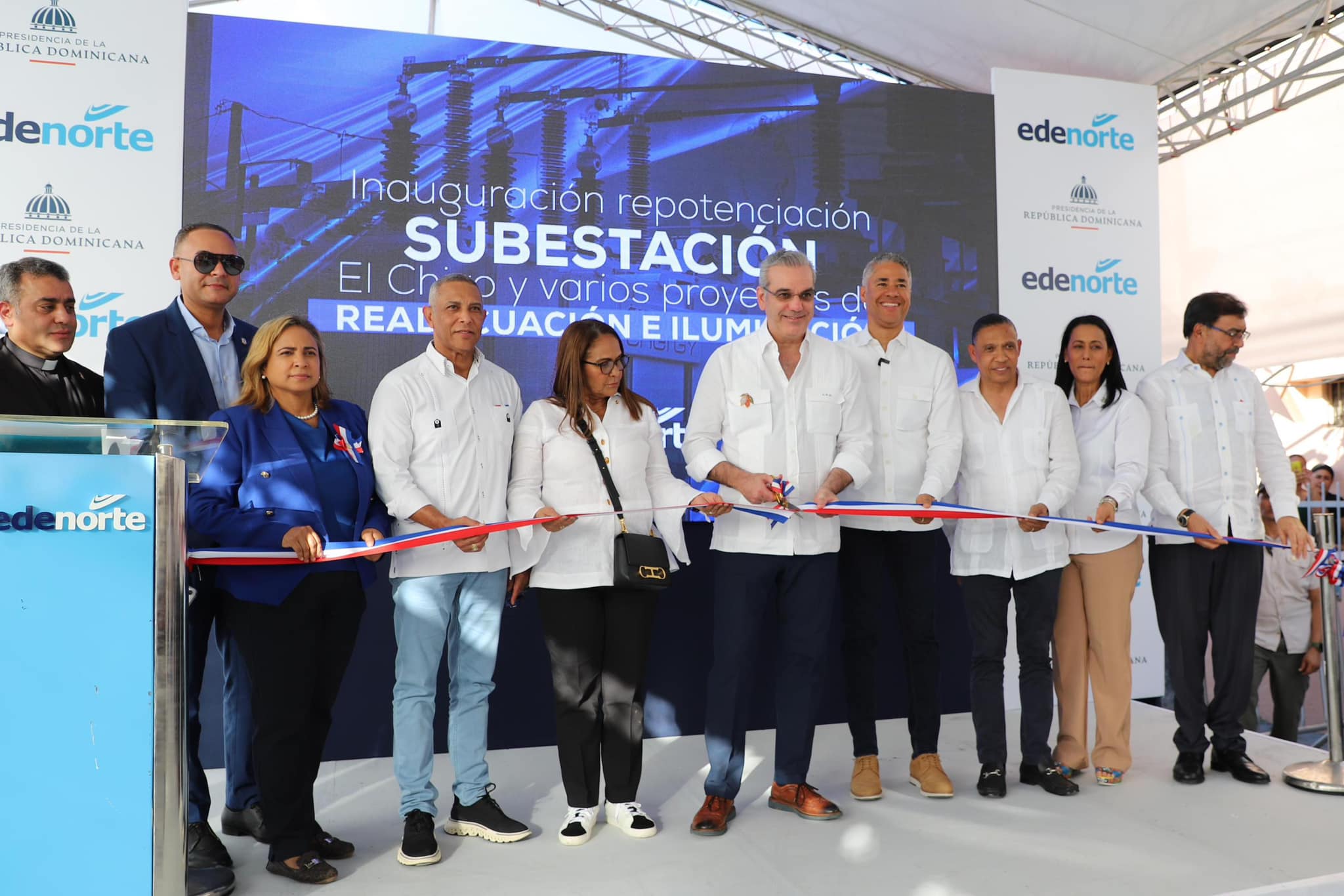 Presidente Abinader entrega obras eléctricas en provincia Duarte construidas por EDENORTE