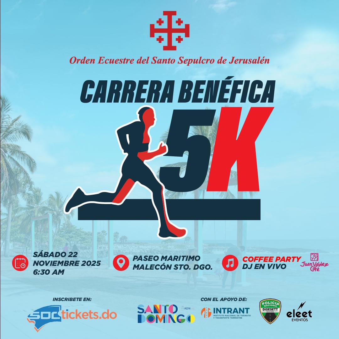 Carrera 5K "Corre por Jerusalén": Un paso de fe y solidaridad en el Malecón de Santo Domingo